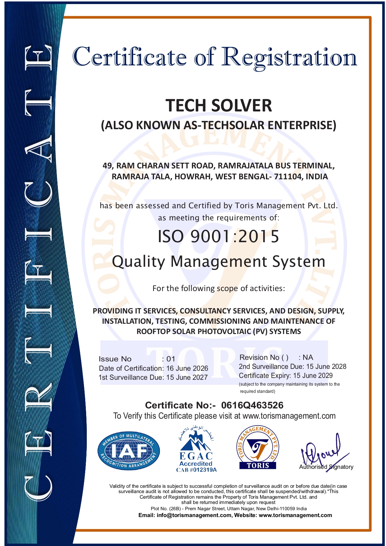 ISO Certificate